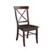 International Concepts Set of 2 X-Back Chairs with Solid Wood Seats, Rich Mocha C15-613P - alternate 6